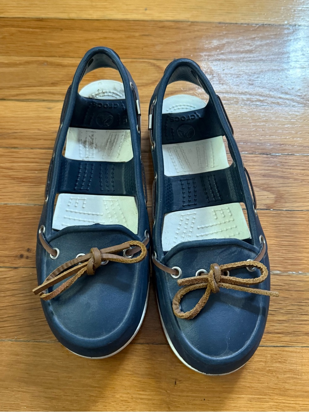 Crocs Women’s Navy Blue Slip-On Boat Shoes 6W